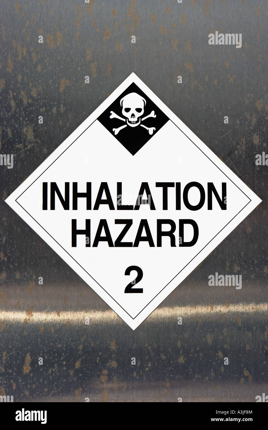 Inhalation-Gefahr Stockfoto