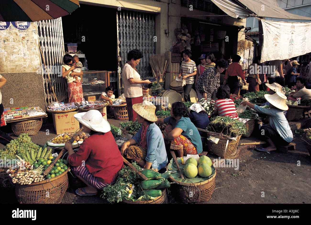 Obst und Gemüse Marktstadt von Lampang, thailand Stockfoto