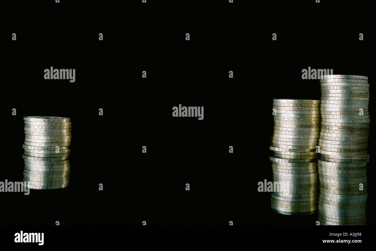 Geld Münzen Stockfoto