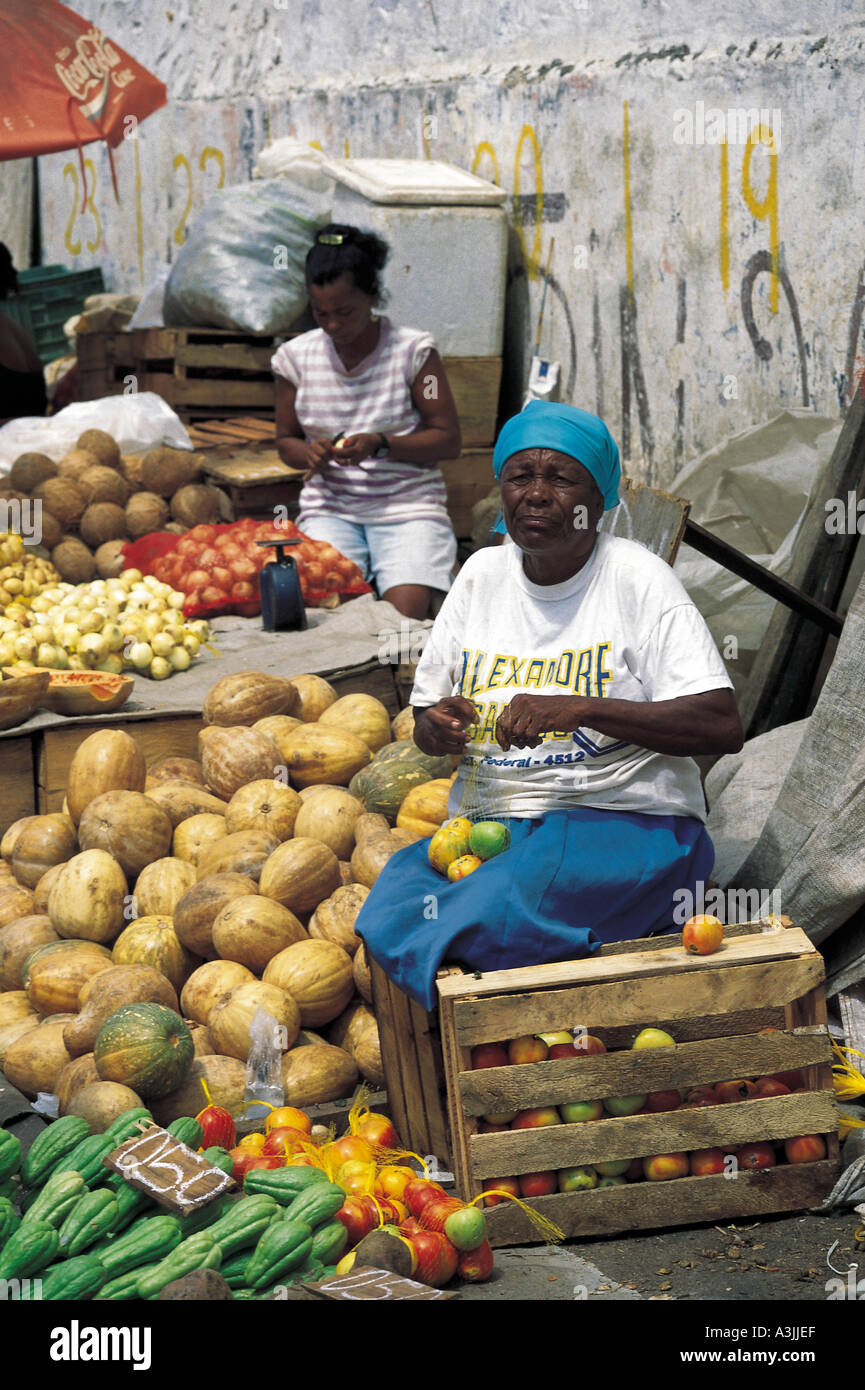 Obst und Gemüsemarkt von Salvador da Bahia Bundesstaat Bahia Brasilien Stockfoto