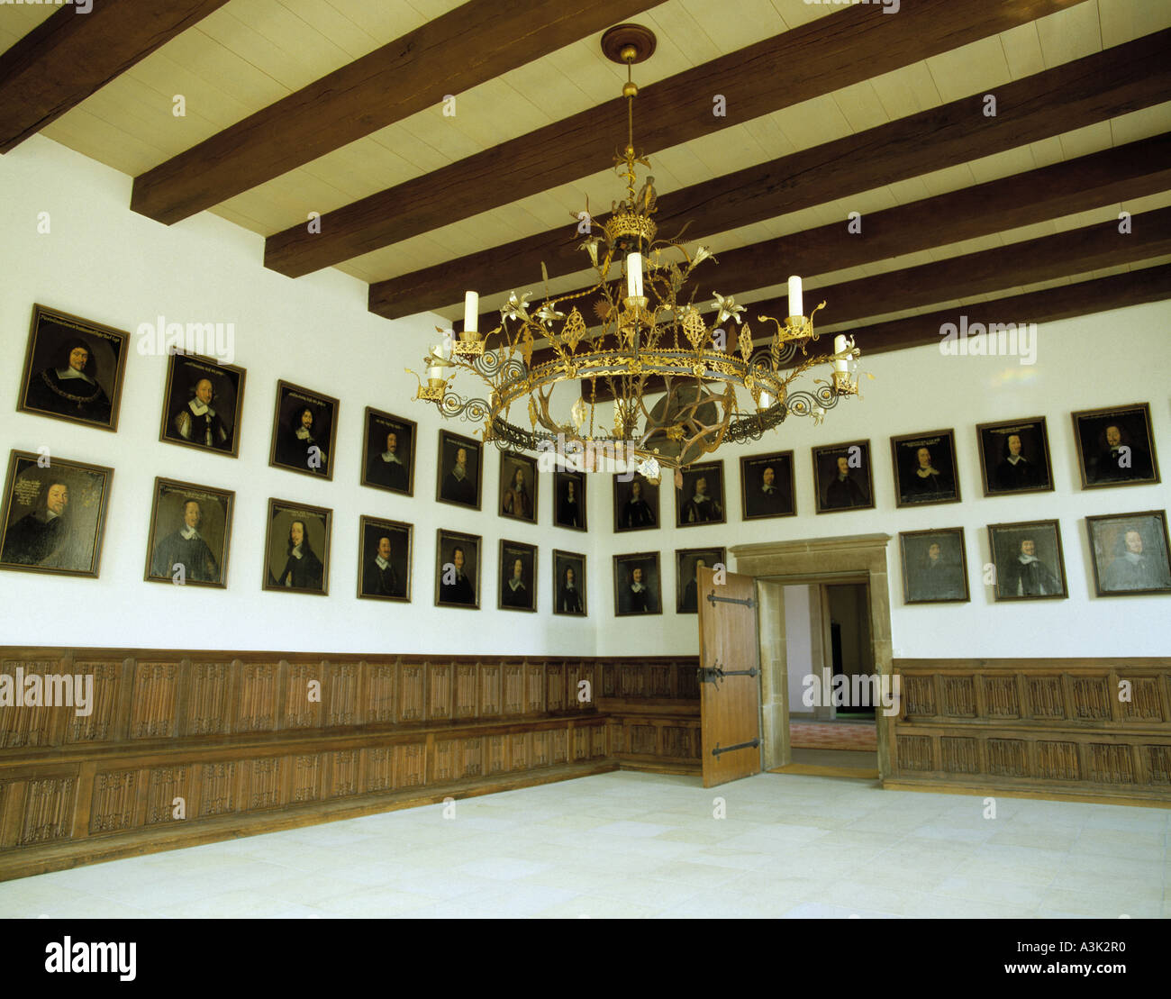 Friedenssaal Im Rathaus Osnabrueck Erinnert eine Höhle Westfaelischen Frieden von 1648 Stockfoto