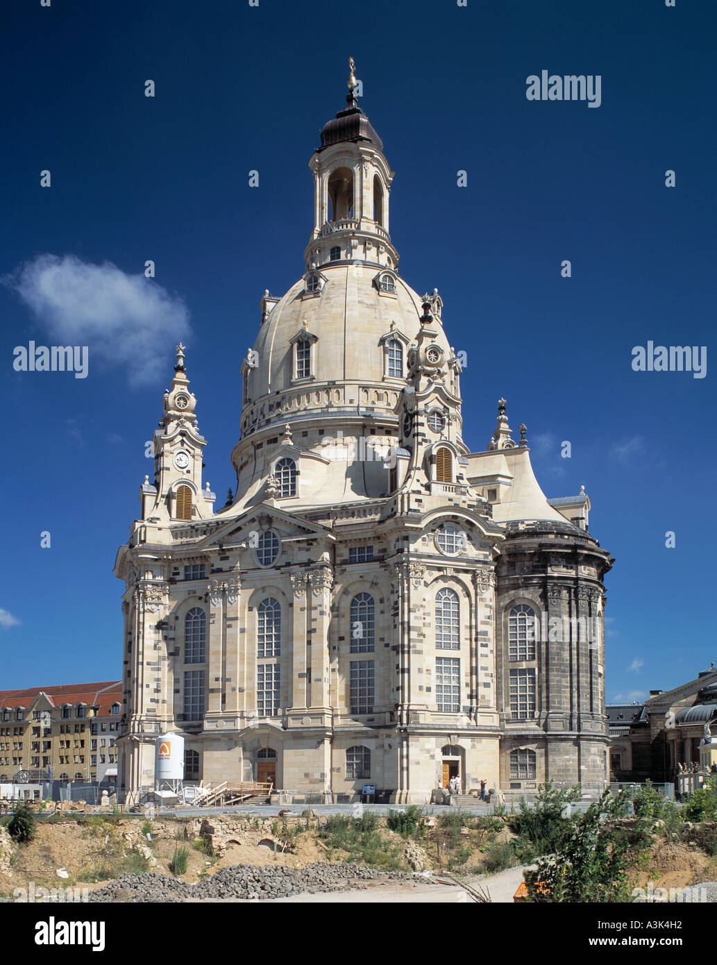 Frauenkirche in Dresden Nach Dem Förderinstitut Und der Fertigstellung Im Jahre 2005 Stockfoto
