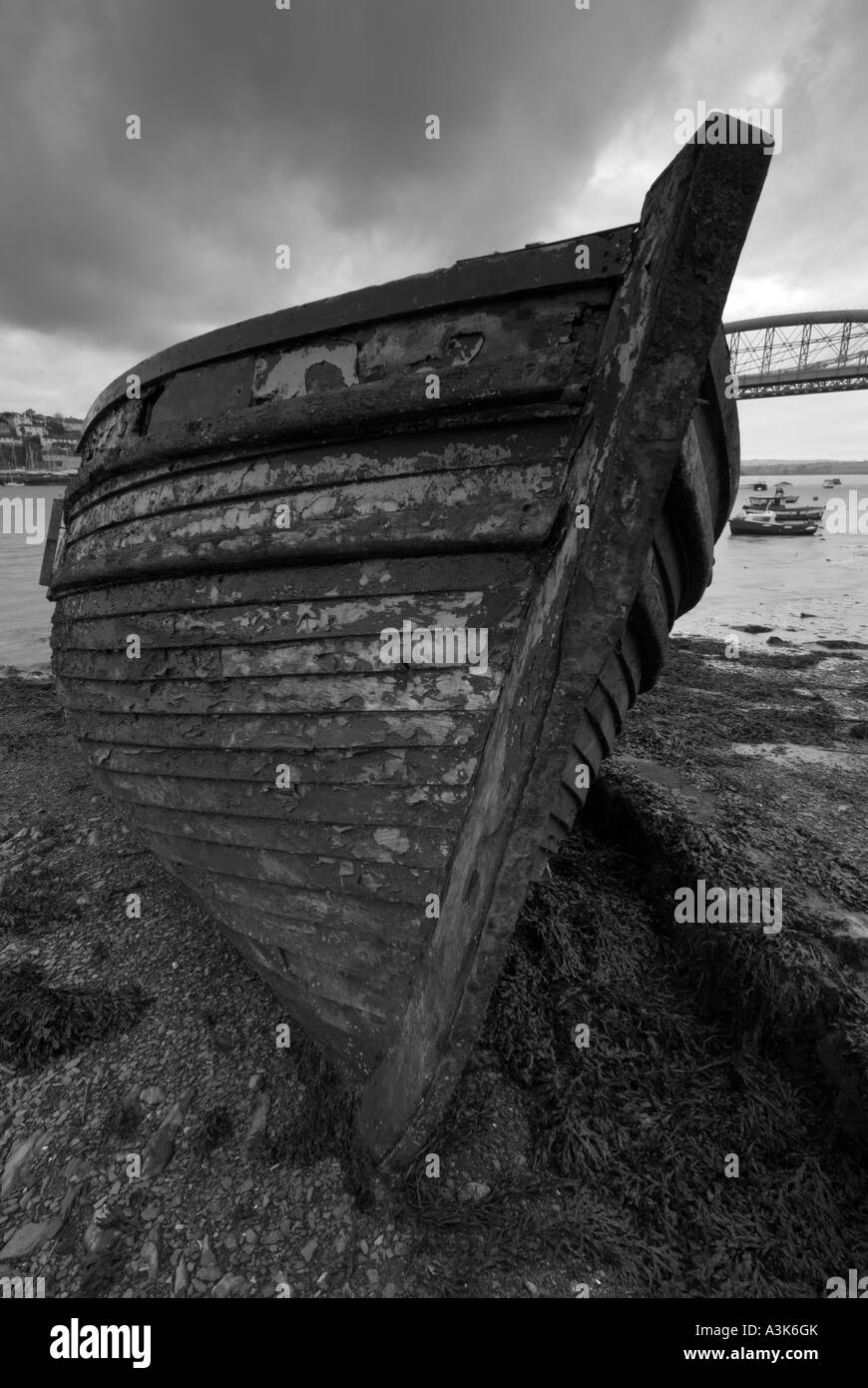 Schiffswrack River Tamar Plymouth Devon UK Stockfoto