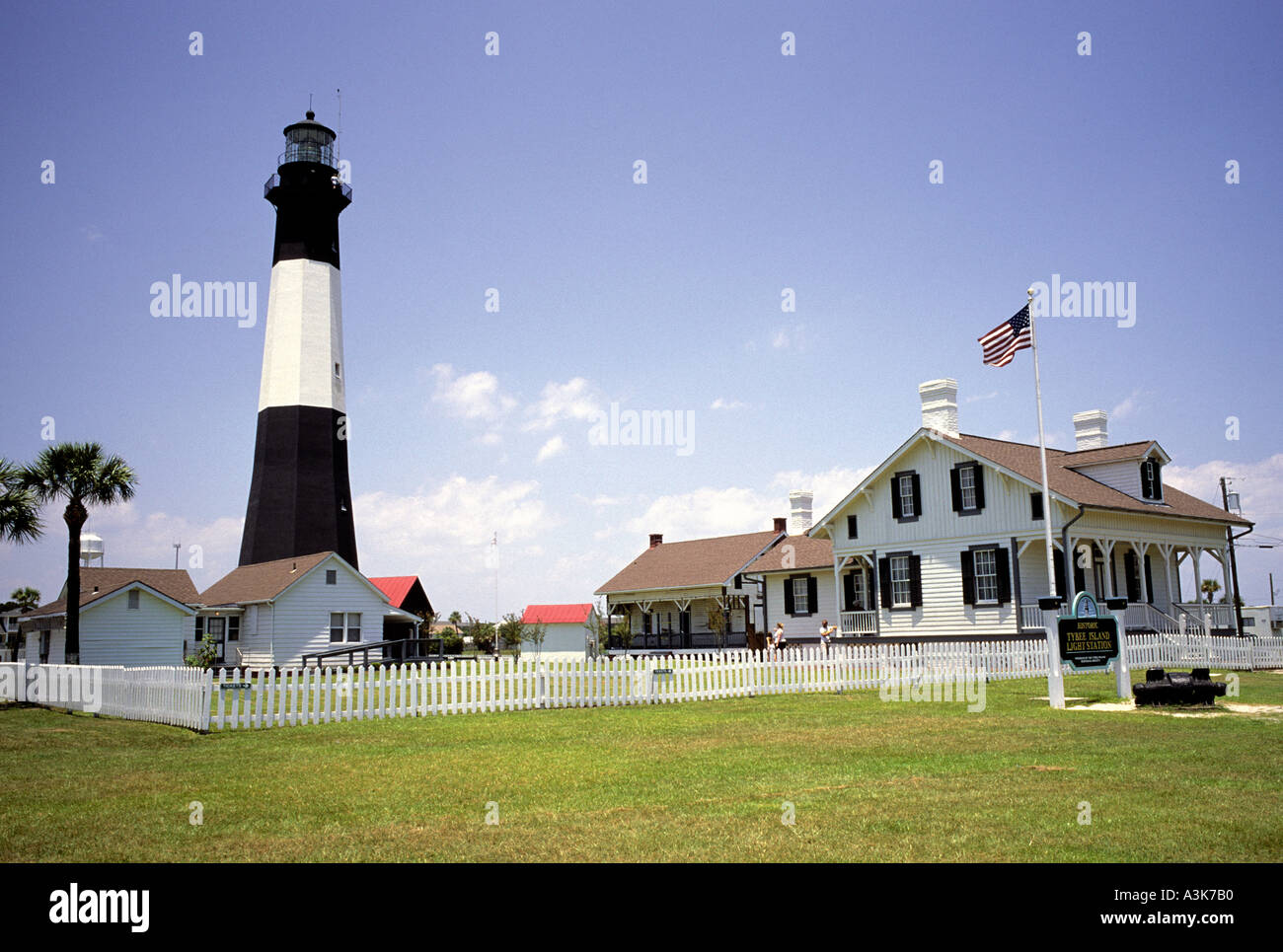 Die historischen Tybee leichte Station auf Tybee Island, Georgia Stockfoto
