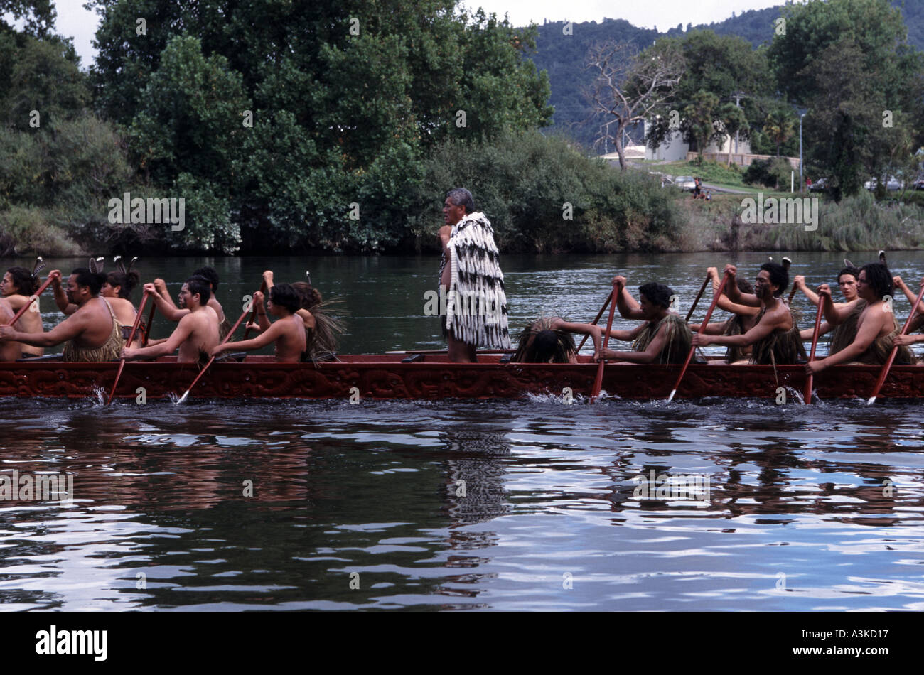 Ngaruawahia Maori Regatta. North Island, Neuseeland Stockfoto