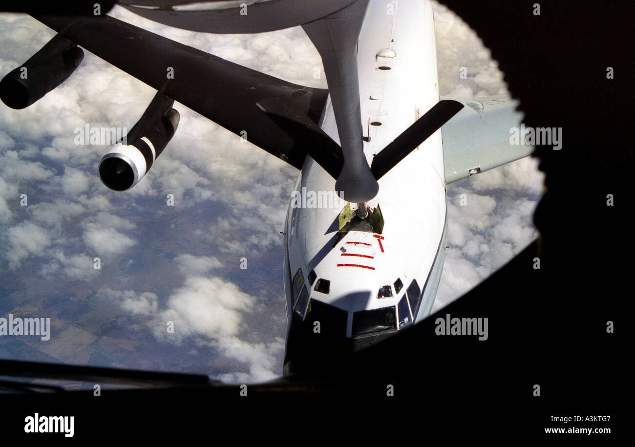 Flugzeug-Betankung bei 35000 ft. Stockfoto