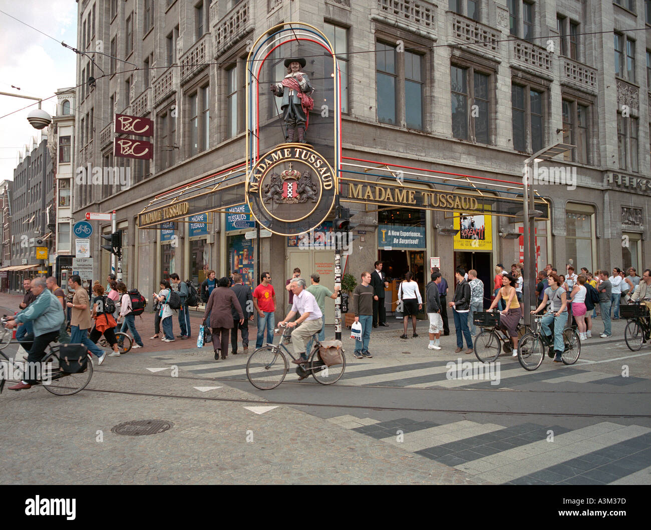 Madame Tussards Wax Museum Damplatz Amsterdam. Stockfoto