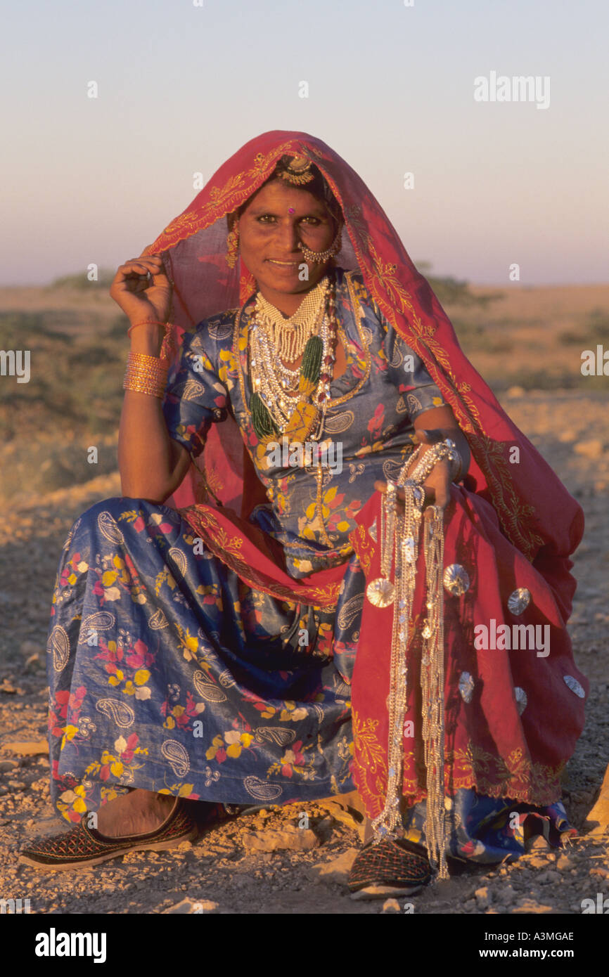 Indien-Jaisalmer Frau Stockfoto