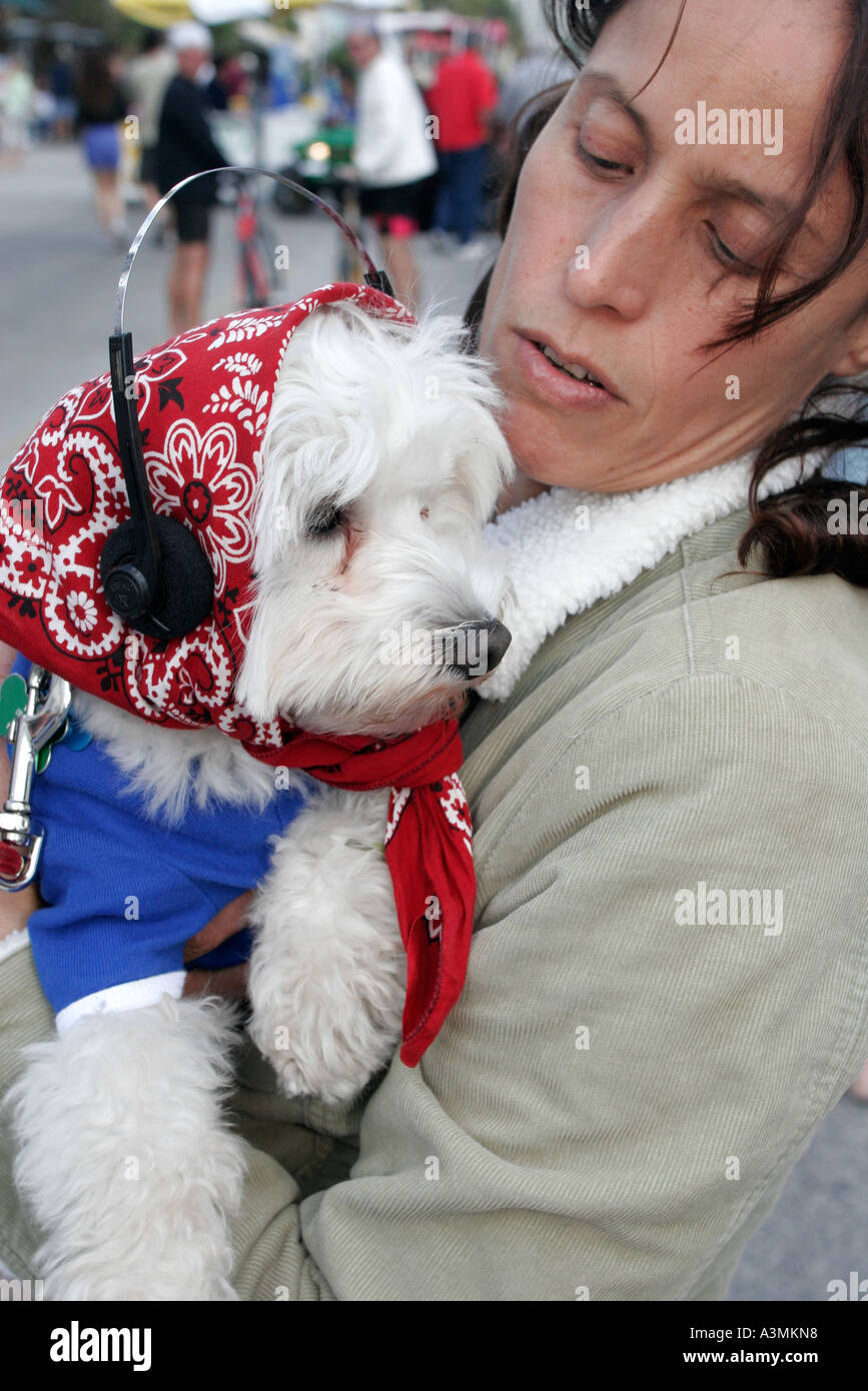 Miami Beach, Florida, South Beach, Ocean Drive, Art déco-Wochenende, Veranstaltung, Festival, Festivals, Architekturfeier, Messe, hispanische lateinamerikanische und lateinamerikanische Ethnie Stockfoto