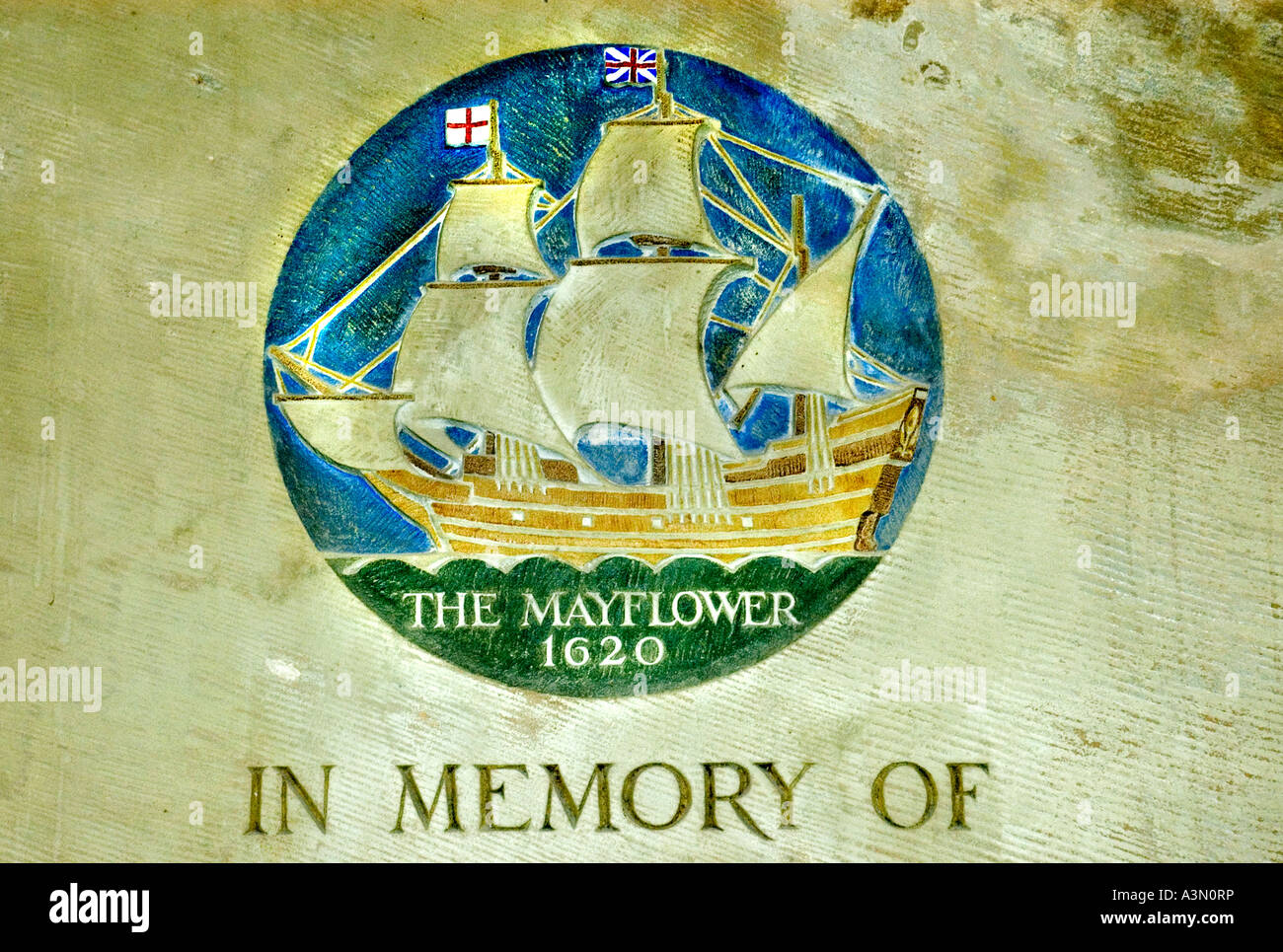 John Robinson Pastor Pilgerväter Pilger Vater Leiden Mayflower Pieterskerk (St.-Petri Kirche) Stockfoto