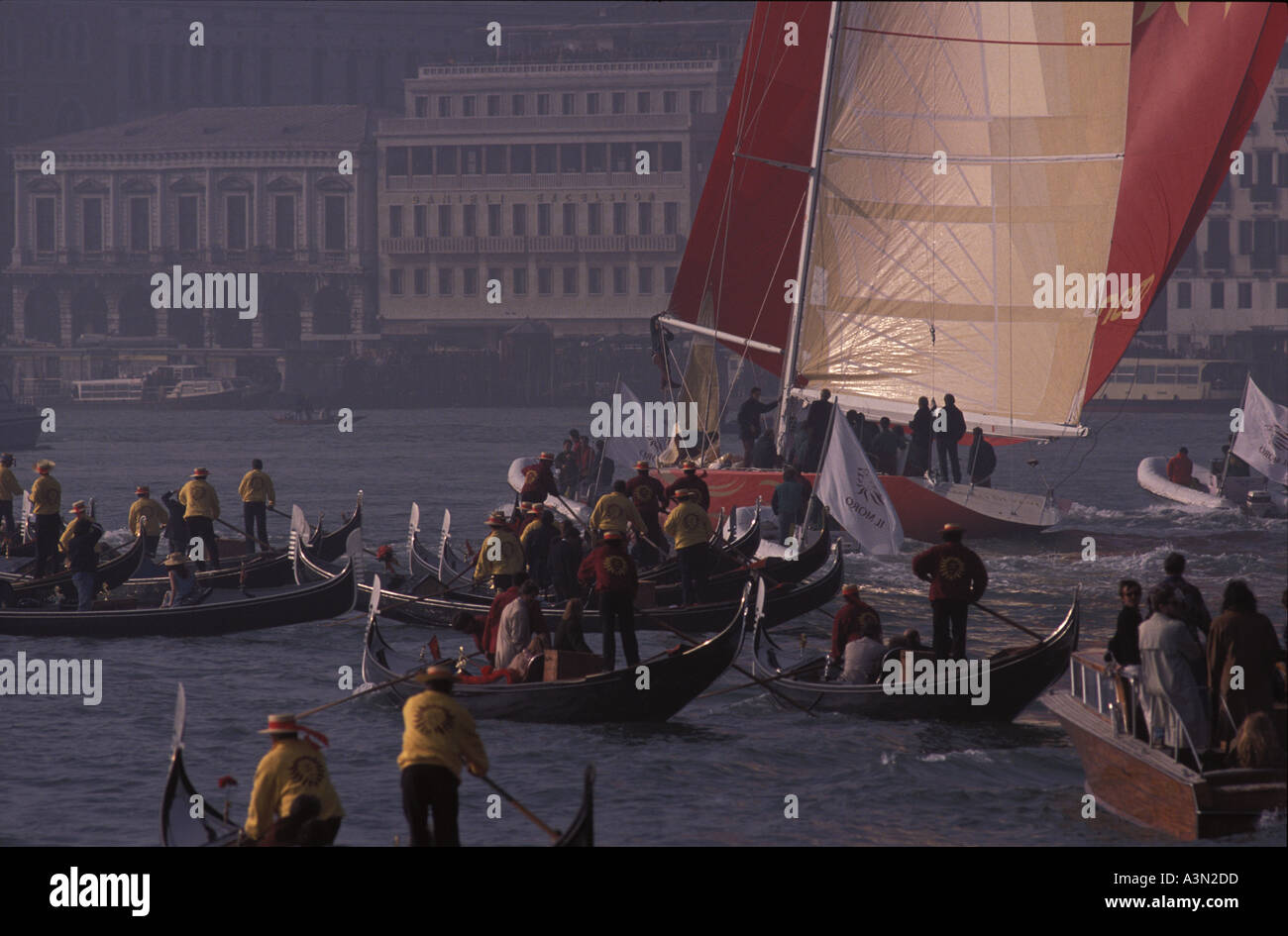 Italienische America s Cup Challenge Il Moro di Venezia in Venedig Italien der Tod von Venedig Stockfoto