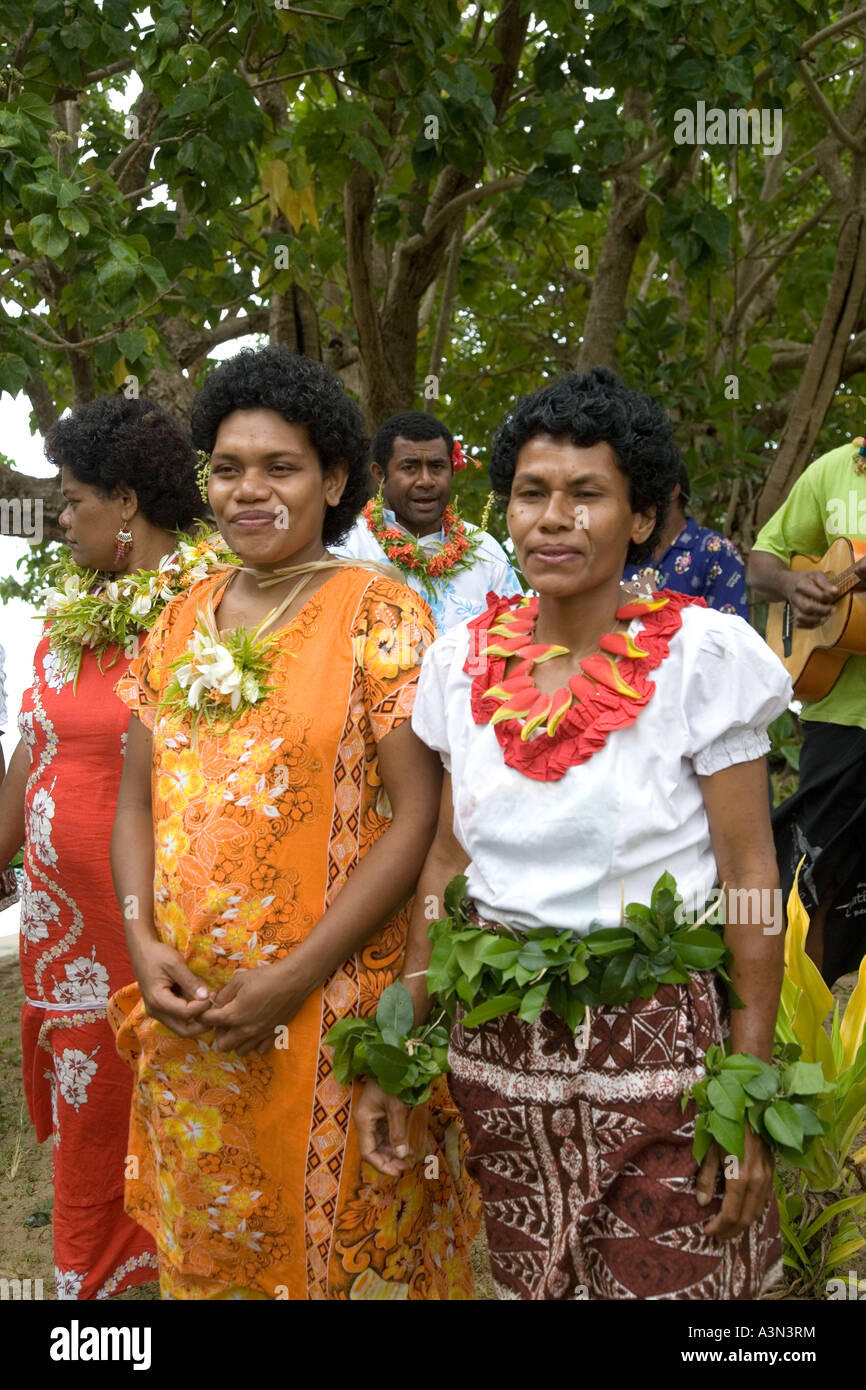 Insel Beqa Hause von Firewalkers Fidschi Melanesien South Pacific Stockfoto