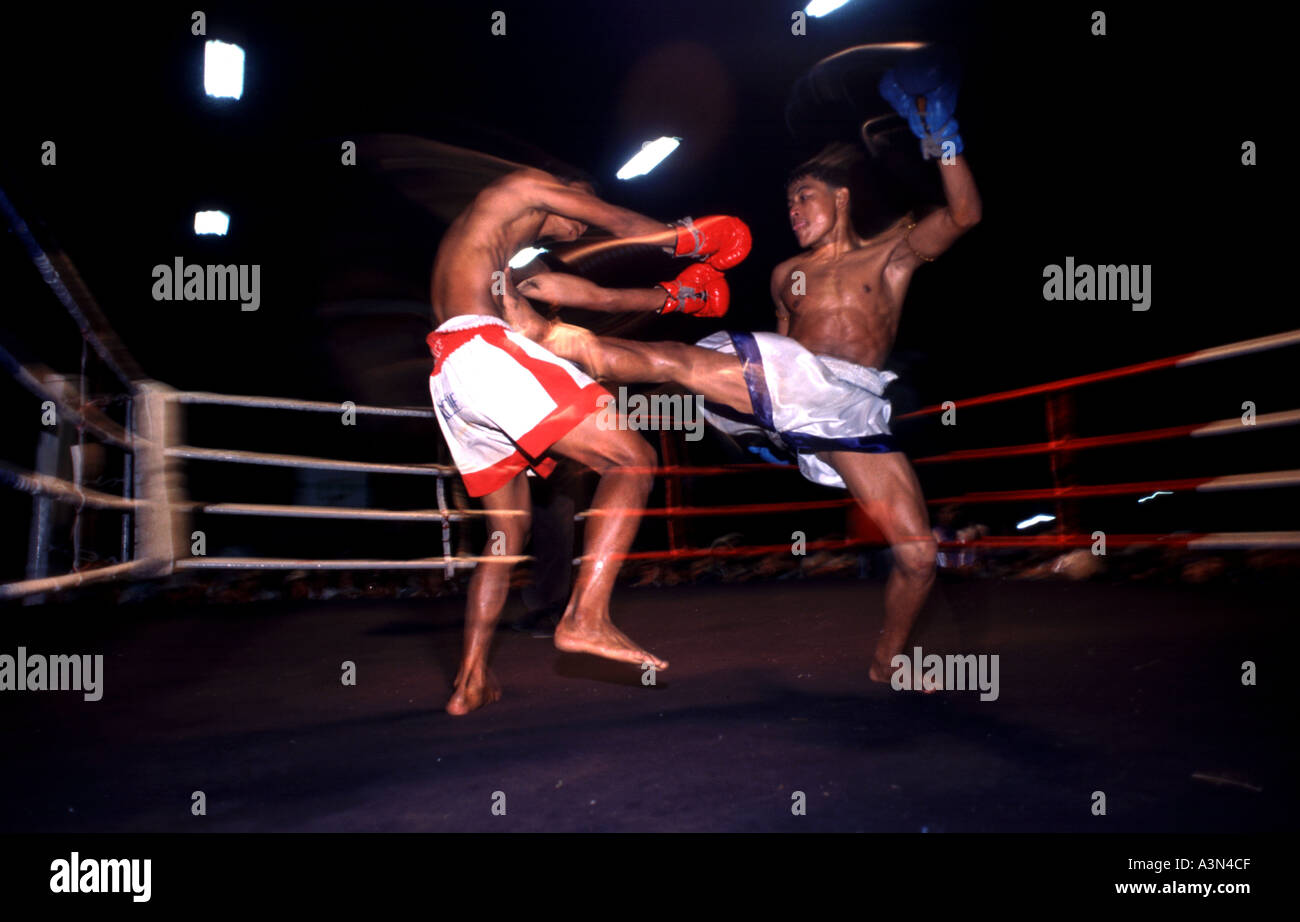 Kambodschanische Kickboxen oder "Pradal Serey" Stockfoto