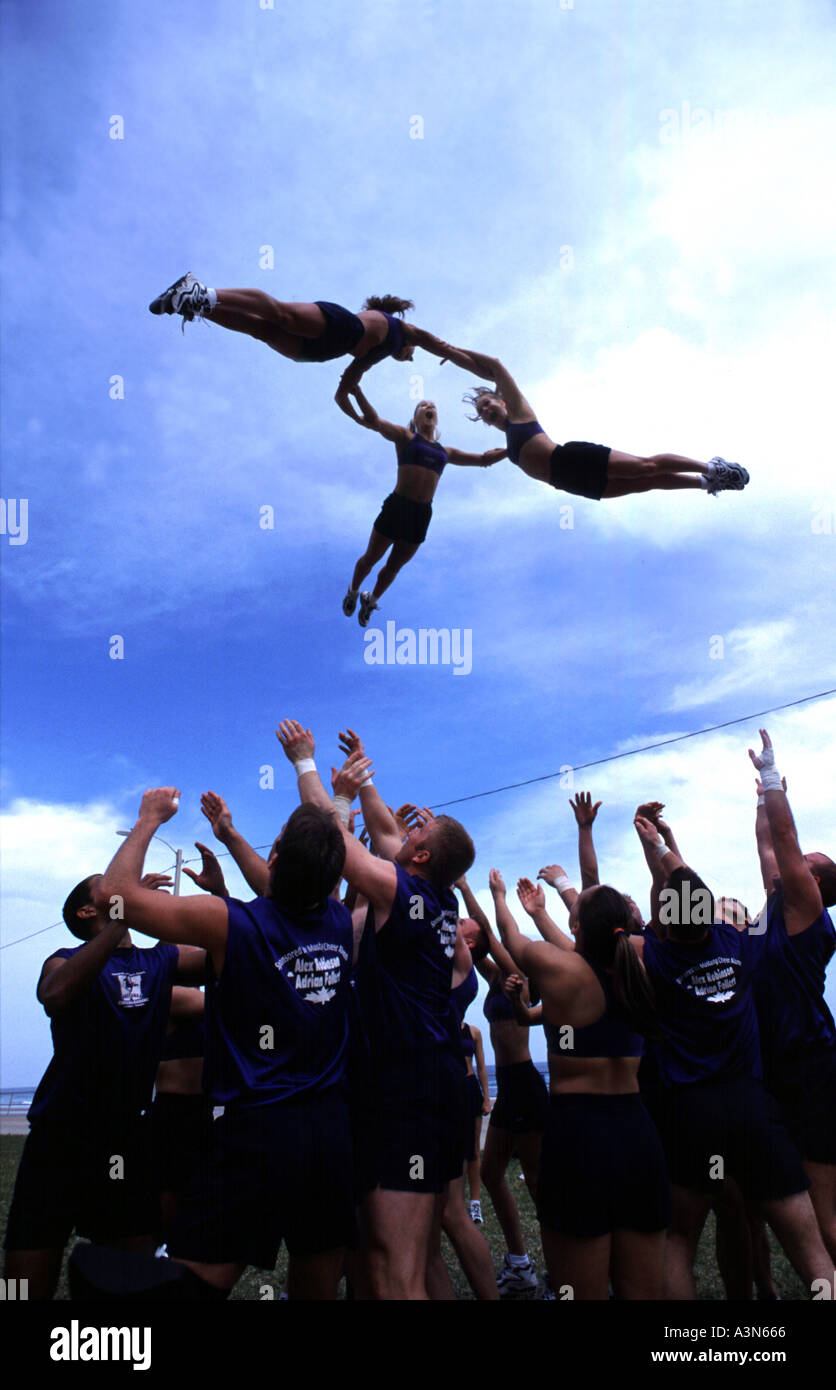 Alle Amerika Cheerleading Meisterschaften. Daytona Beach. Florida, USA. Stockfoto