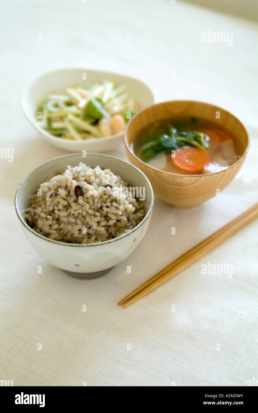 Japanisches Frühstück Stockfoto