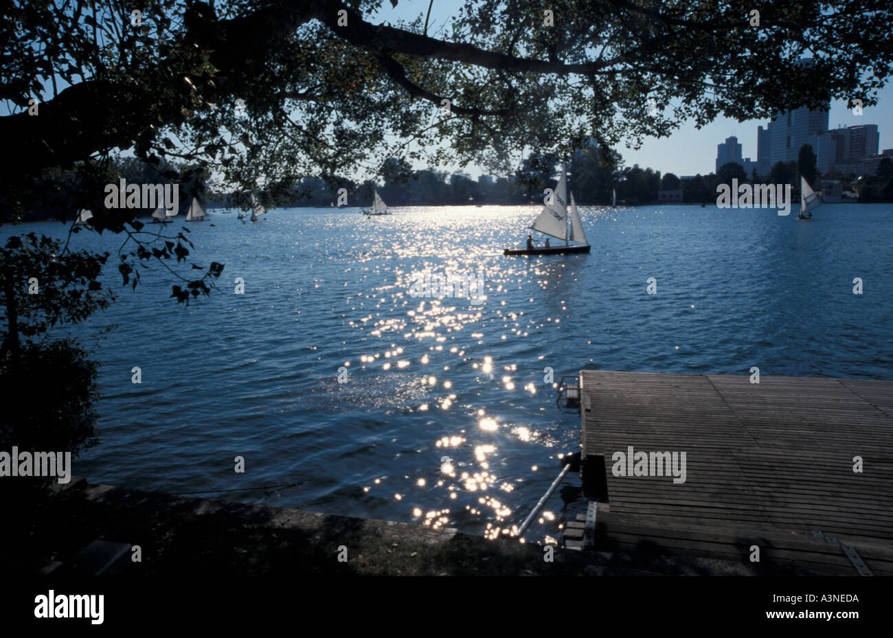 Wien, alte Donau Stockfoto