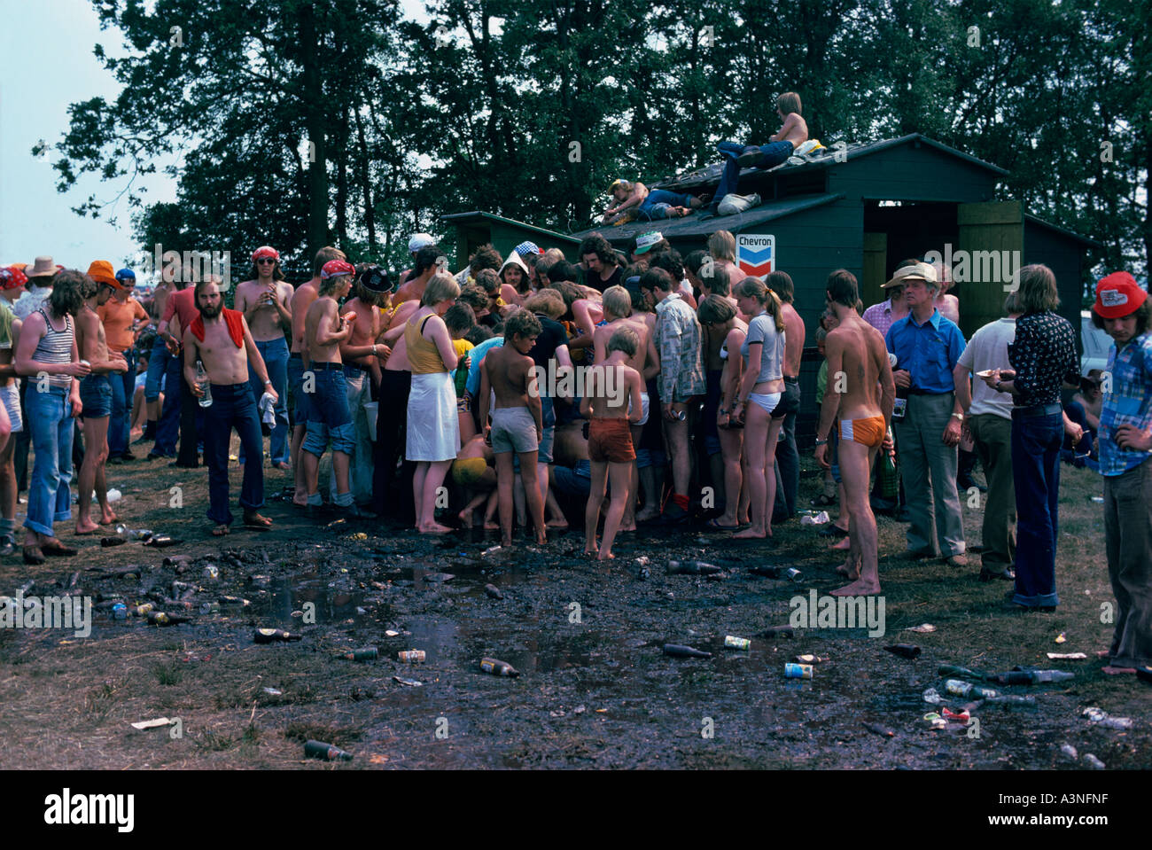 Menge an Wasser-Pumpe, Assen-Motorrad-Rennen, Holland Stockfoto