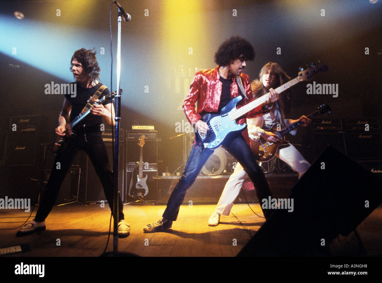 THIN LIZZY - UK-Rock-Gruppe aus linken Gary Moore, Phil Lynott und John Sykes Stockfoto