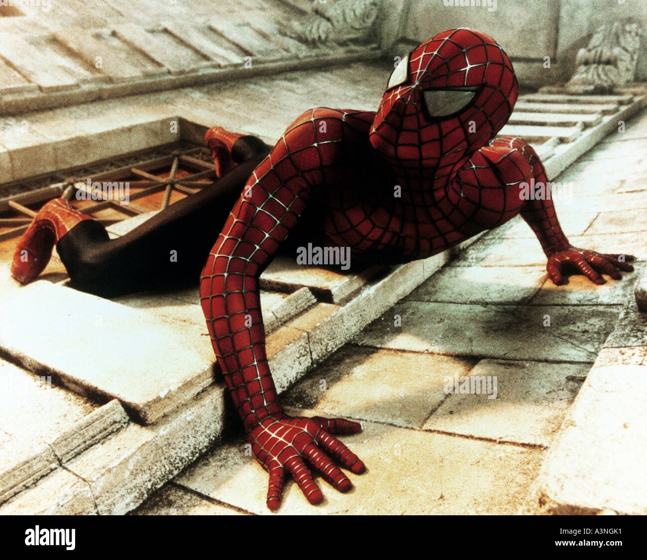 SPIDER-MAN Tobey Maguire in der Hauptrolle des Films 2002 Columbia Stockfoto