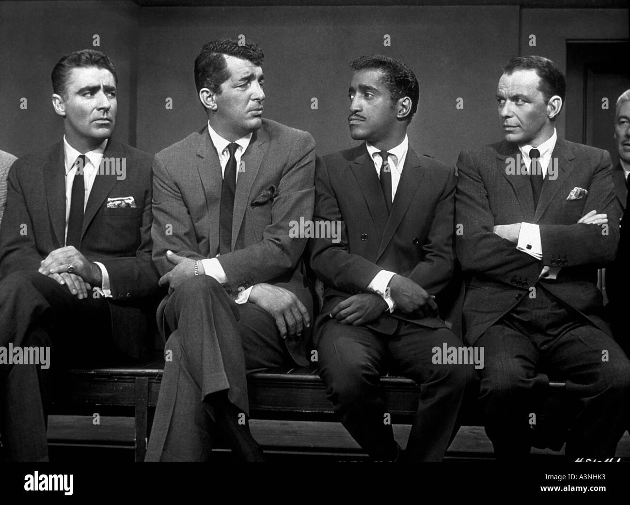 Des Ozeans elf Warner Bros 1960 Hauptrollen von l Peter Lawford Dean Martin, Sammy Davis Jr. und Frank Sinatra Stockfoto