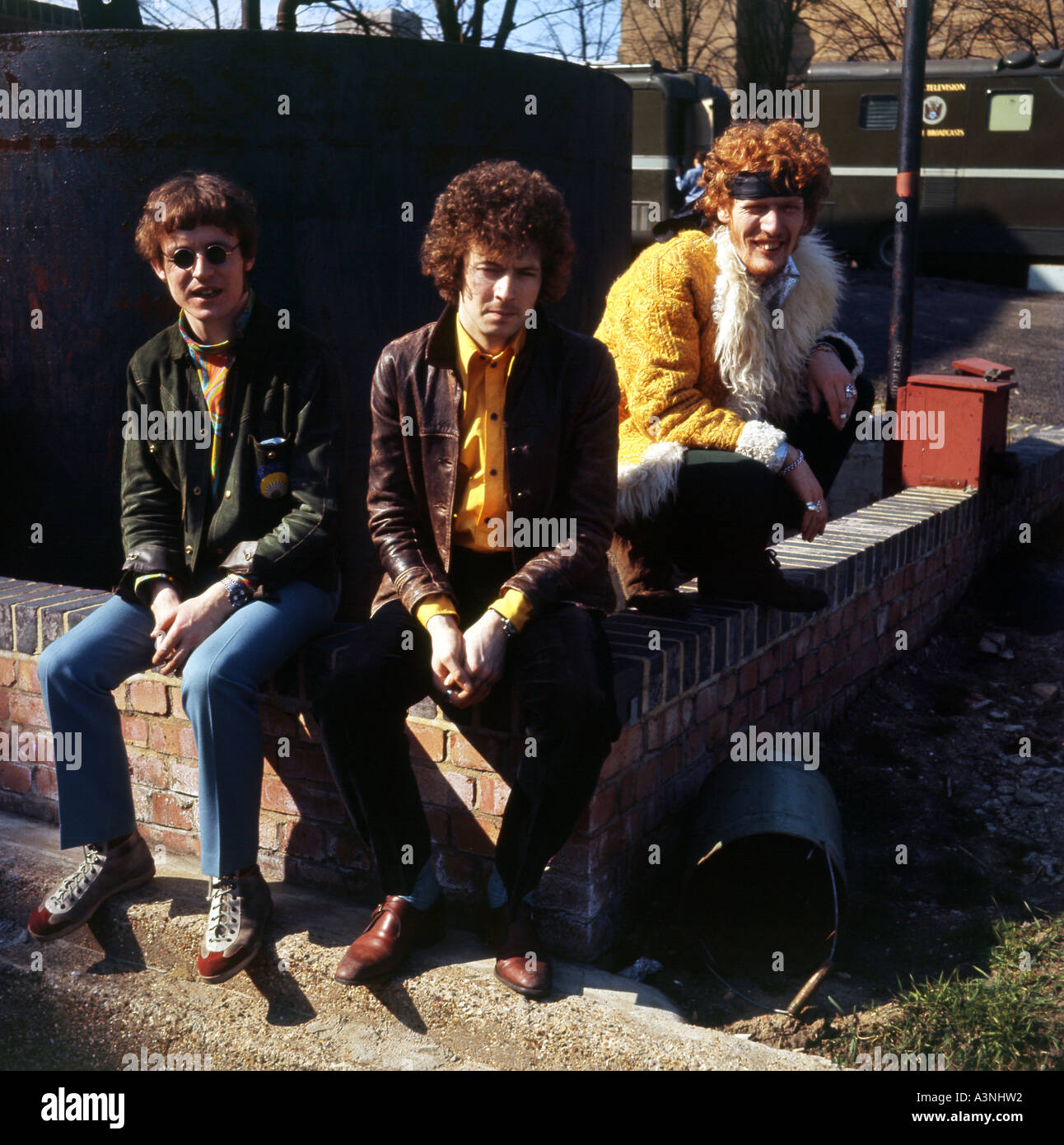 Creme-UK-Gruppe von linken Jack Bruce, Eric Clapton und Ginger Baker Stockfoto