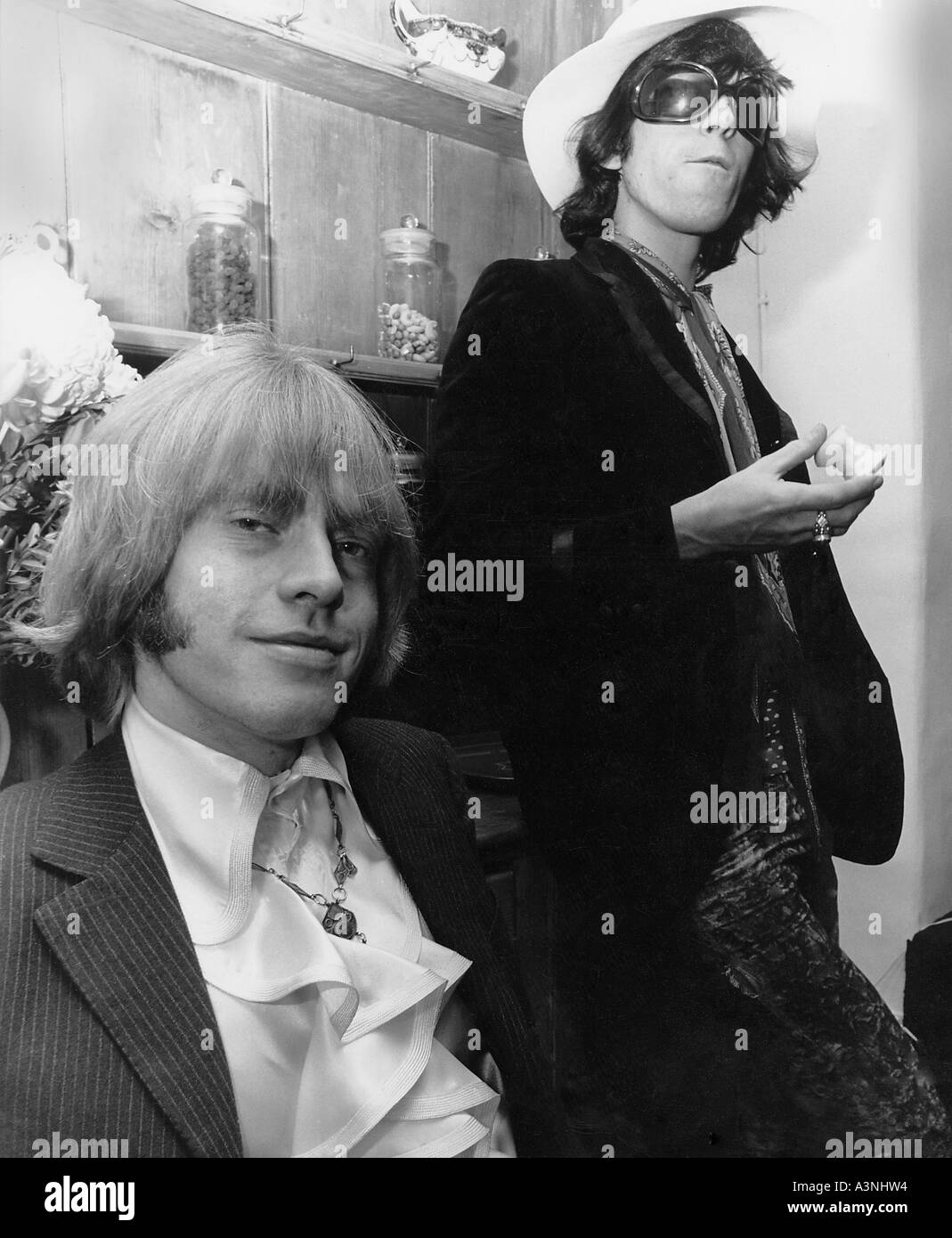 ROLLING STONES - Brian Jones und Keith Richard im Mai 1968.  Foto Tony Gale Stockfoto