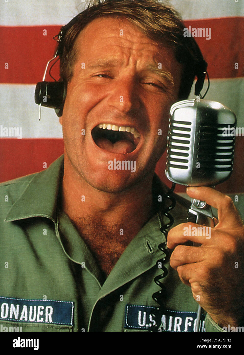 GOOD MORNING VIETNAM Robin Williams in dem Film 1987 Touchstone Stockfoto