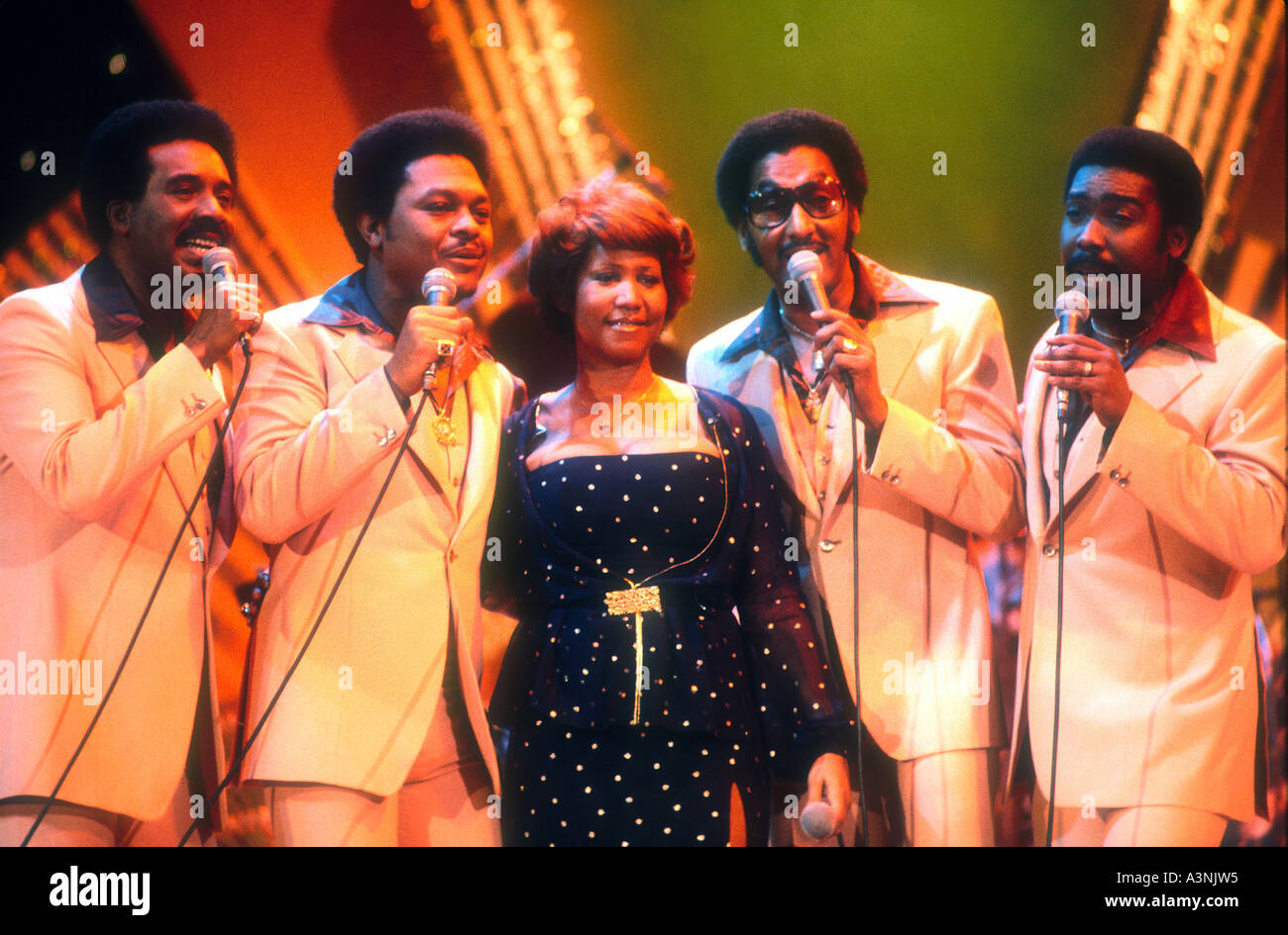 ARETHA FRANKLIN und den FOUR TOPS über 1972 Stockfoto