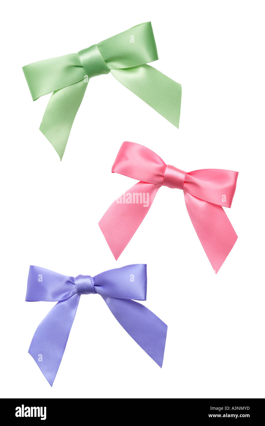 Grün, rosa und lila Bögen Stockfoto