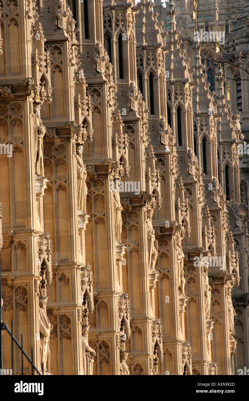 Detail auf Houses of Parlament London Stockfoto