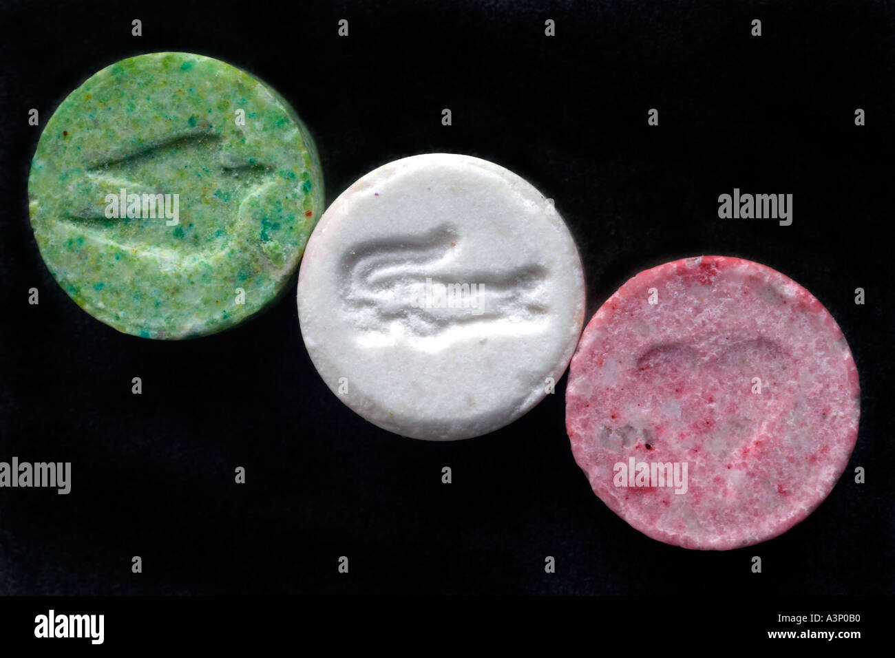 Ecstasy-Pillen Stockfoto