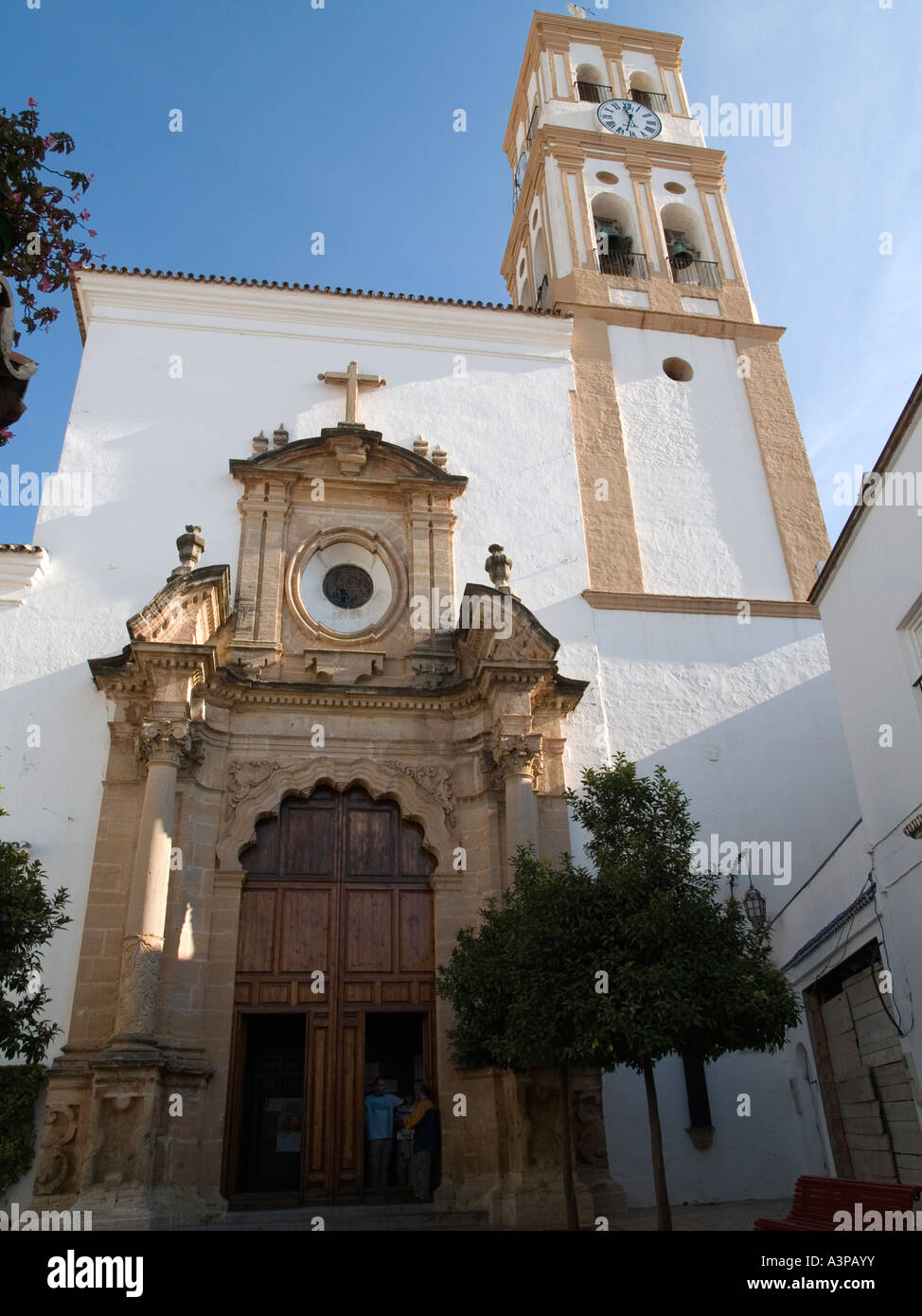 Kirche von Nuestra Señora De La Encarnación in Plaza De La Iglesia Marbella old Town Andalusien Spanien Stockfoto