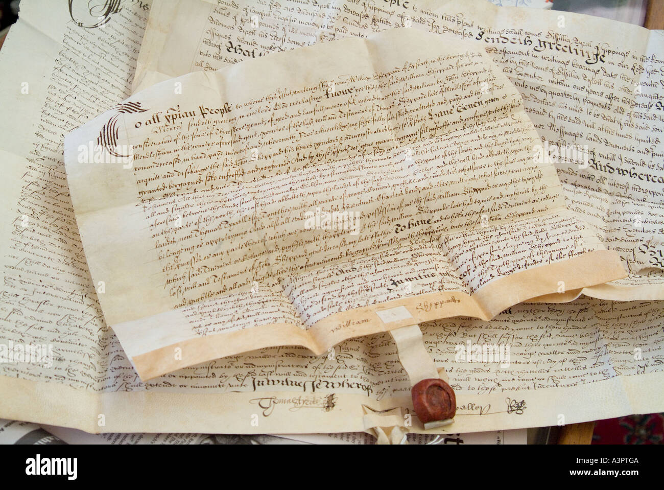 Eine alte englische wird aus der Zeit des Königs Charles der ersten 1625 1649 Stockfoto Eine alte englische wird aus der Zeit des Königs Charles der ersten 1625 1649 Stockfoto