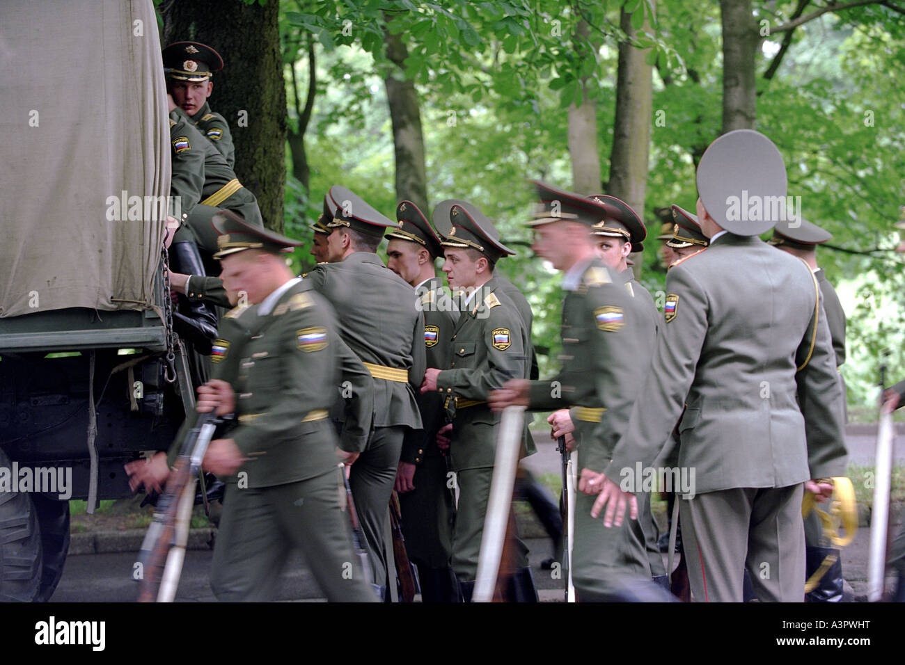 Russische Soldaten, Kaliningrad, Russland Stockfoto