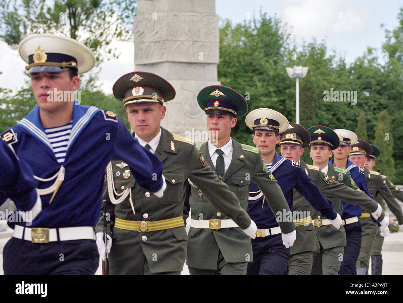 Ehrenwache der russischen Armee, Kaliningrad, Russland Stockfoto