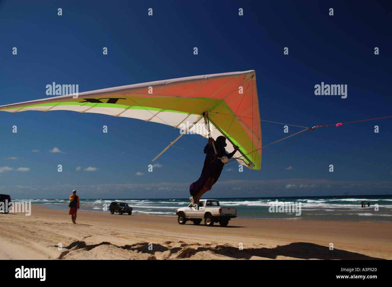 Strand Start Hängegleiter Noosa Nordufer Queensland Australien DCSA 1444 Stockfoto