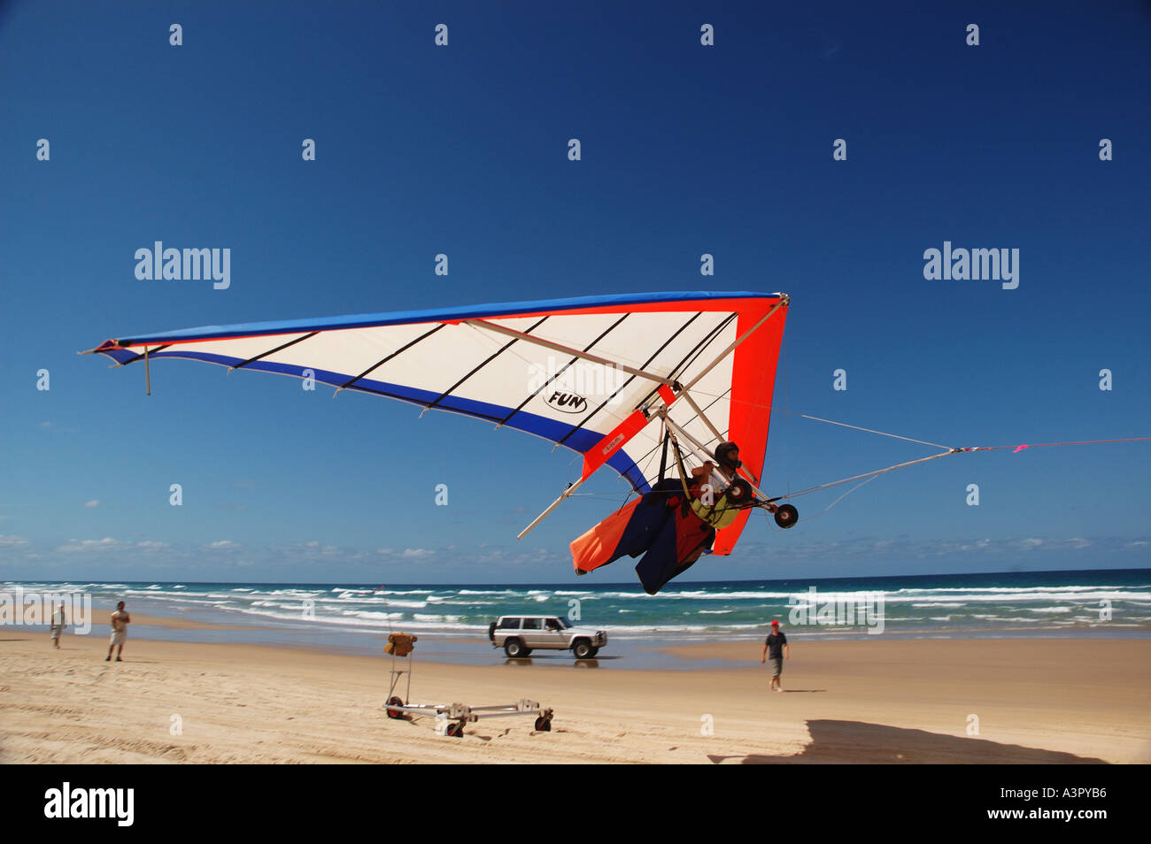 Strand-Start der Hängegleiter Noosa North Shore Queensland Australien DCSA 1465 Stockfoto