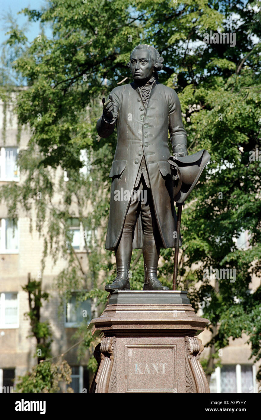 Statue von Immanuel Kant in Kaliningrad, Russland Stockfoto
