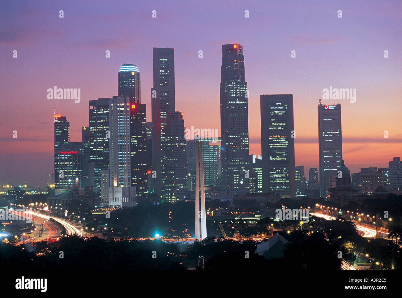 Wolkenkratzer-Singapur Stockfoto