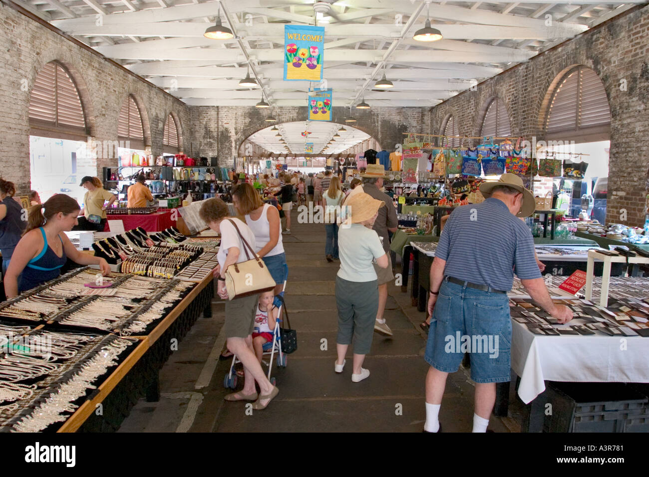 Innenraum der Markt Charleston South Carolina Stockfoto