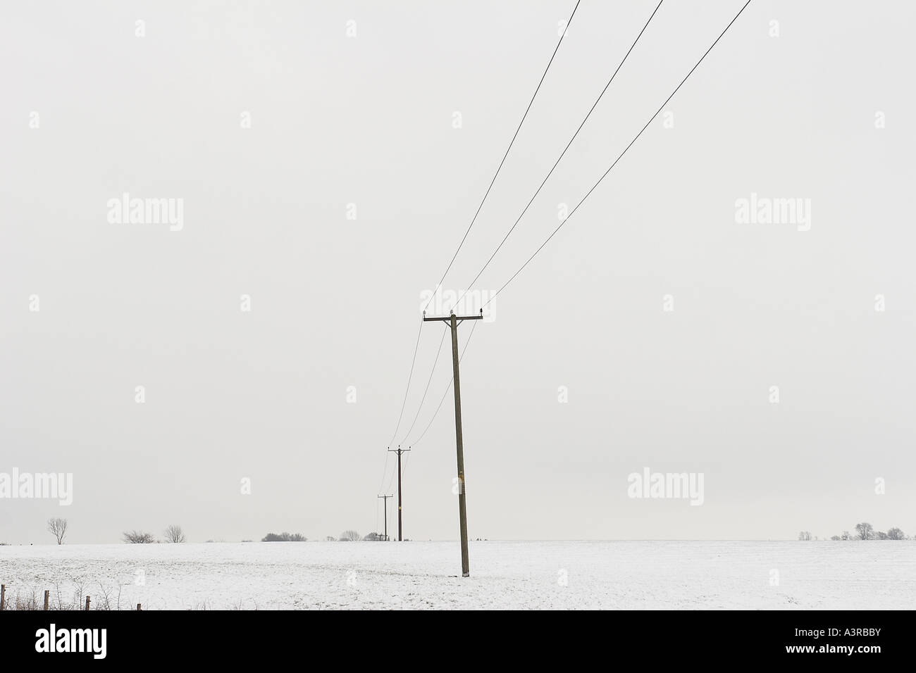 Telegrafenmasten Telefon Stockfoto