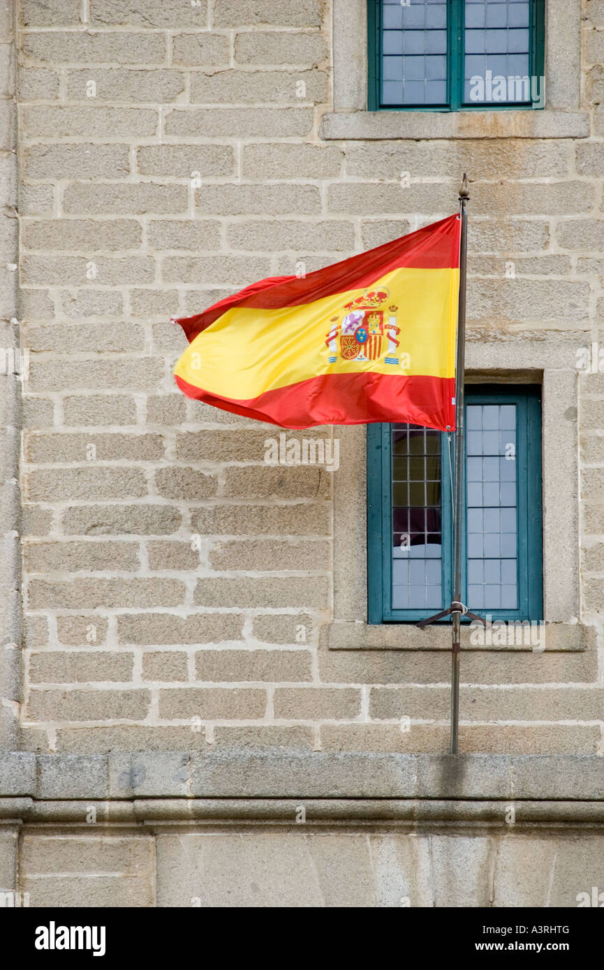 Spanische Flagge und Wappen, Flagge Spaniens Visitenkarte