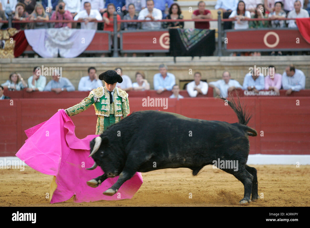 8. Oktober 2006 beim Stierkampf in Göppingen Provinz Sevilla Spanien getroffen Stockfoto