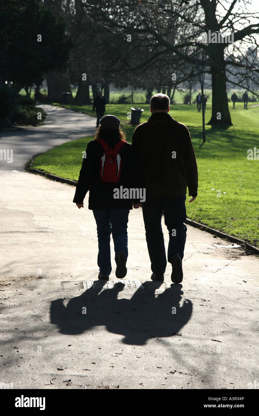 paar auf Spaziergang Stockfoto