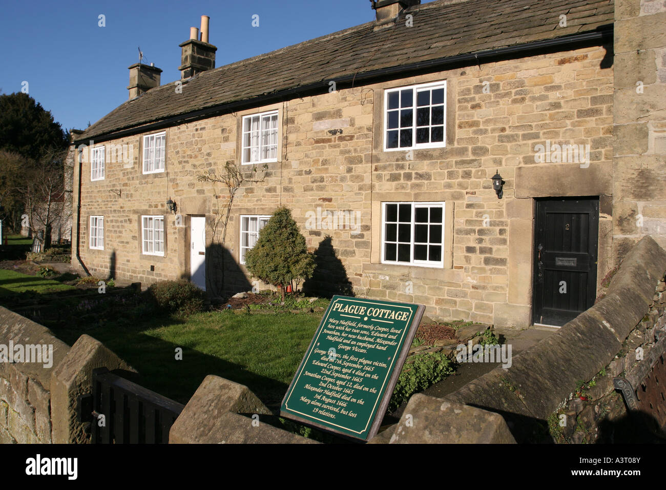 Pest Cottages, Eyam, Derbyshire Stockfoto