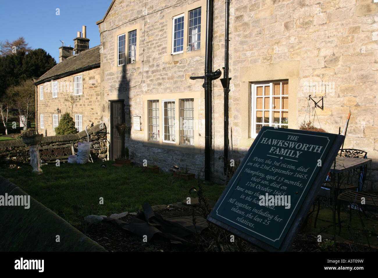 Pest Cottages, Eyam, Derbyshire Stockfoto