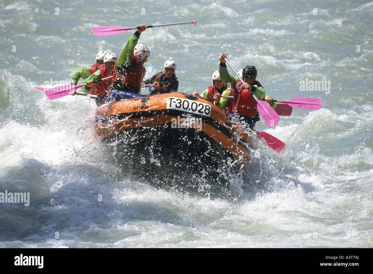 Canyoning - Rafting Stockfoto