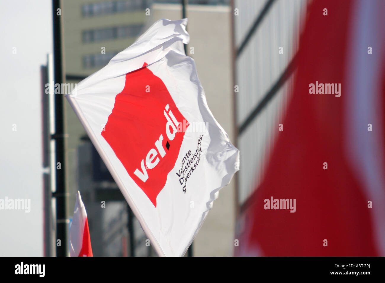 Flagge der deutschen Union - verdi Stockfoto