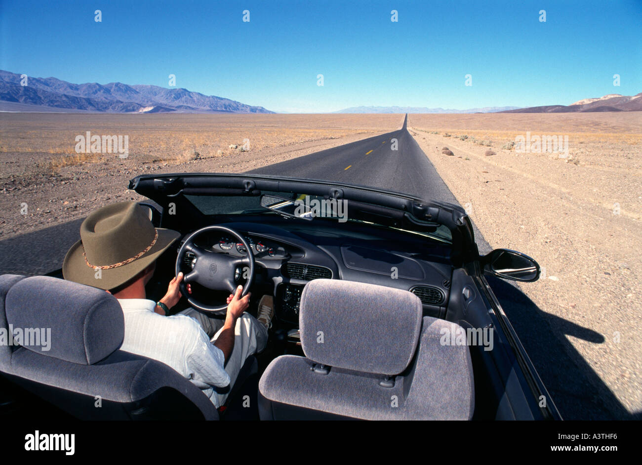 Open Top Sportwagen, Death Valley Nevada USA Stockfoto