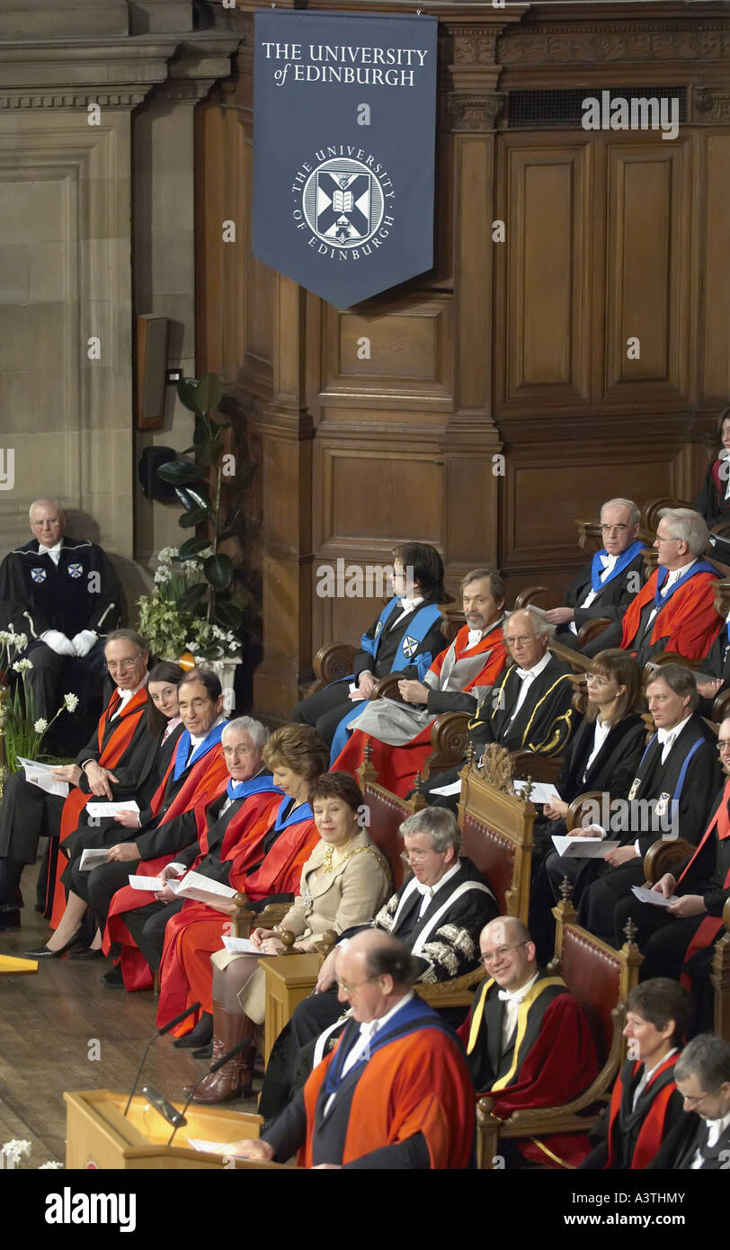 Honorary Degree Zeremonie an Universität von Edinburgh Stockfoto